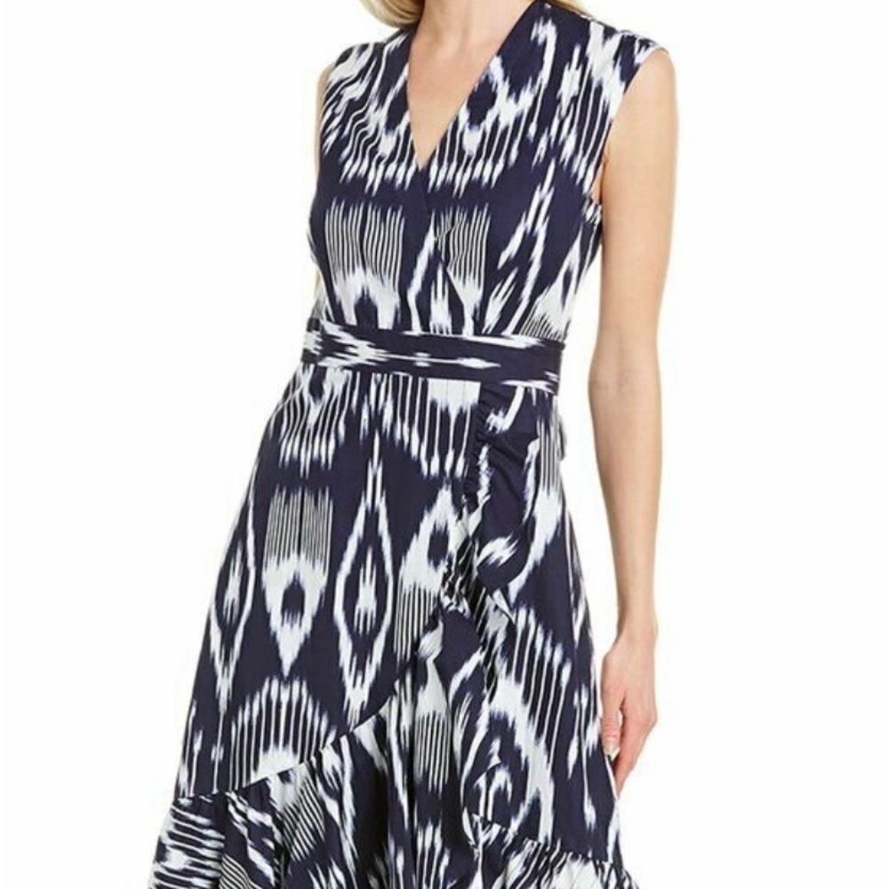 Rebecca Taylor Nav/Wht Ikat Dress - Picture 2 of 3